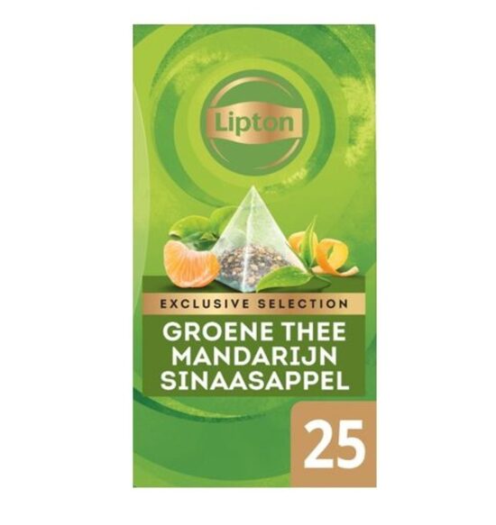 Zaļā tēja LIPTON Mandarīns, piramīdas, 25gab
